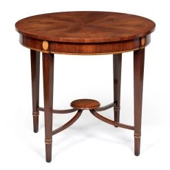 Scully & Scully Round Mahogany End Table