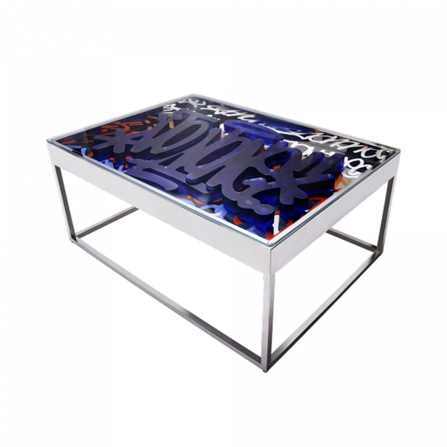 Daum Crystal Table For Two By JonOne 1 Daum Crystal Table For Two By JonOne