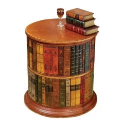Scully & Scully Round Leather Books Bookstand