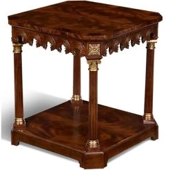 Scully & Scully Crotch Mahogany End Table