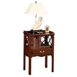 Scully & Scully Mahogany Lattice Night Stand