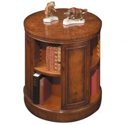 Scully & Scully Elm Round Revolving Bookcase