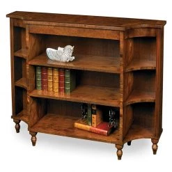 Scully & Scully Shaped Burr Elm Open Bookcase
