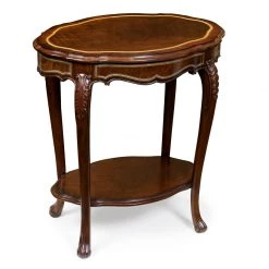 Scully & Scully Walnut Oval Millard Accent Table
