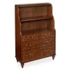 Scully & Scully Burr Walnut Waterfall Bookcase