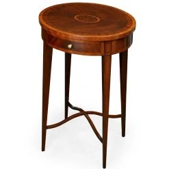 Scully & Scully Oval Mahogany Side Table