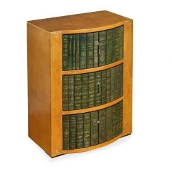 Scully & Scully Leather Books Bedside Stand