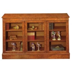 Scully & Scully Burr Elm Three Door Bookcase