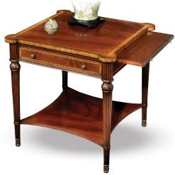 Scully & Scully Mahogany Side Table With Slide