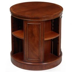 Scully & Scully Mahogany Round Revolving Bookcase