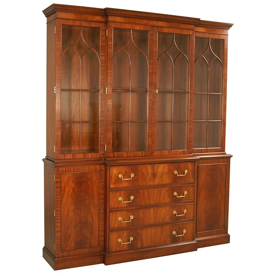 Scully & Scully Mahogany Breakfront Secretary 1 Scully & Scully Mahogany Breakfront Secretary