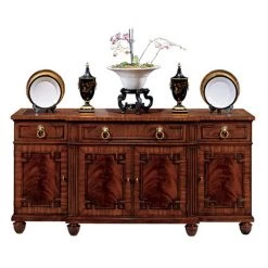 Scully & Scully Fine Mahogany Breakfront Buffet