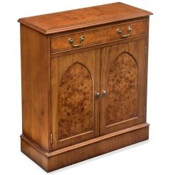 Scully & Scully Burr Walnut Gothic Cupboards