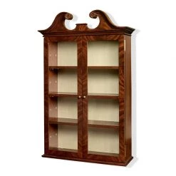 Scully & Scully Crest Mahogany Display Cabinet