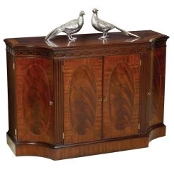 Scully & Scully Mahogany Credenza With Concave Doors