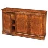 Scully & Scully Three-Door Burr Elm Cabinet