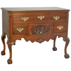 Scully & Scully Mahogany Shell Lowboy