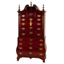 Scully & Scully Mahogany Bombe Chest On Chest