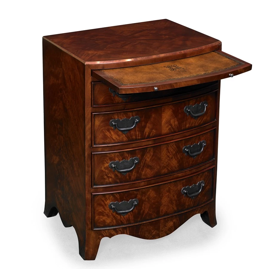 Scully & Scully Bowfront Regency Nightstand 1 Scully & Scully Bowfront Regency Nightstand
