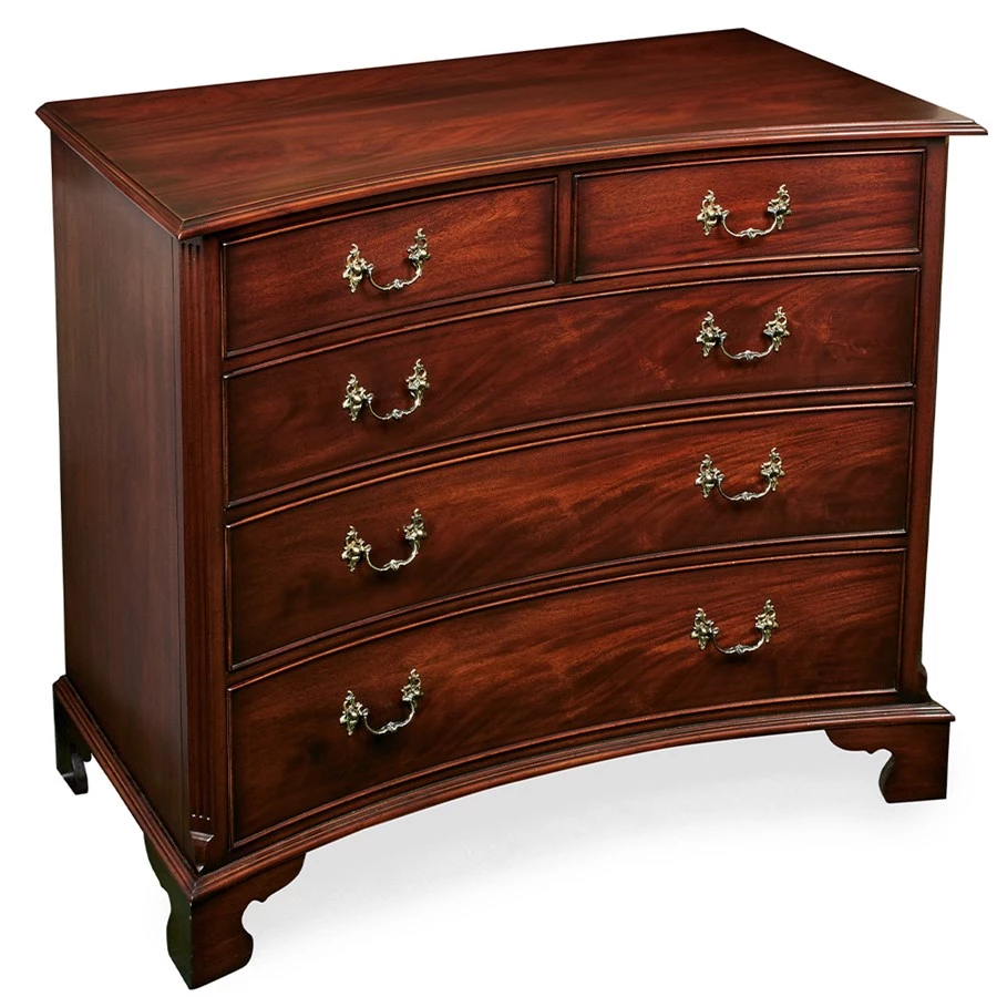 Scully & Scully Mahogany Concave Chest 1 Scully & Scully Mahogany Concave Chest