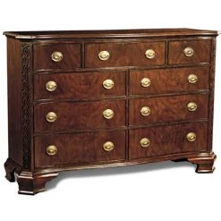 Scully & Scully Mahogany Dresser With Brass Handles