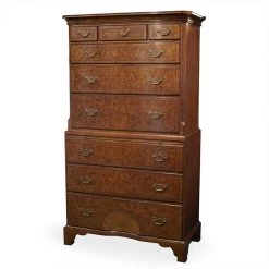 Scully & Scully Burr Elm Tallboy Chest