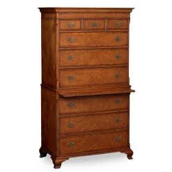 Scully & Scully Large Burr Elm Tallboy