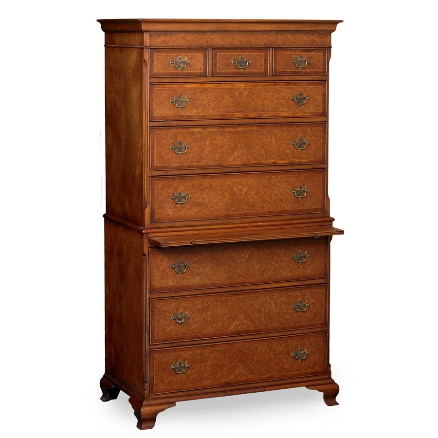 Scully & Scully Large Burr Elm Tallboy 1 Scully & Scully Large Burr Elm Tallboy