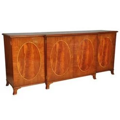 Scully & Scully Mahogany & Satinwood Oval Sideboard