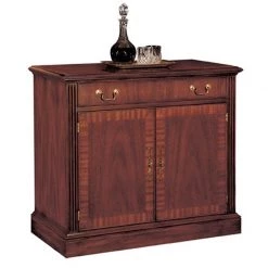 Scully & Scully Mahogany Ribbon Stripe Credenza