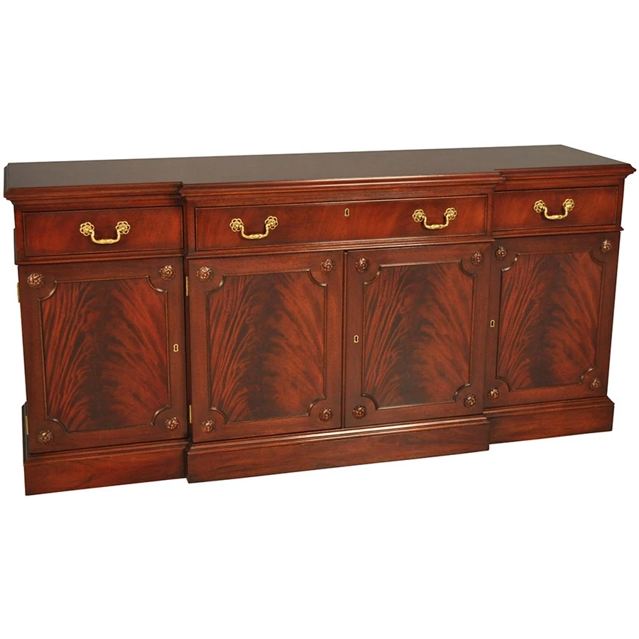 Scully & Scully Mahogany Breakfront Buffet 1 Scully & Scully Mahogany Breakfront Buffet