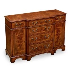 Scully & Scully Burr Elm Breakfront Sideboard