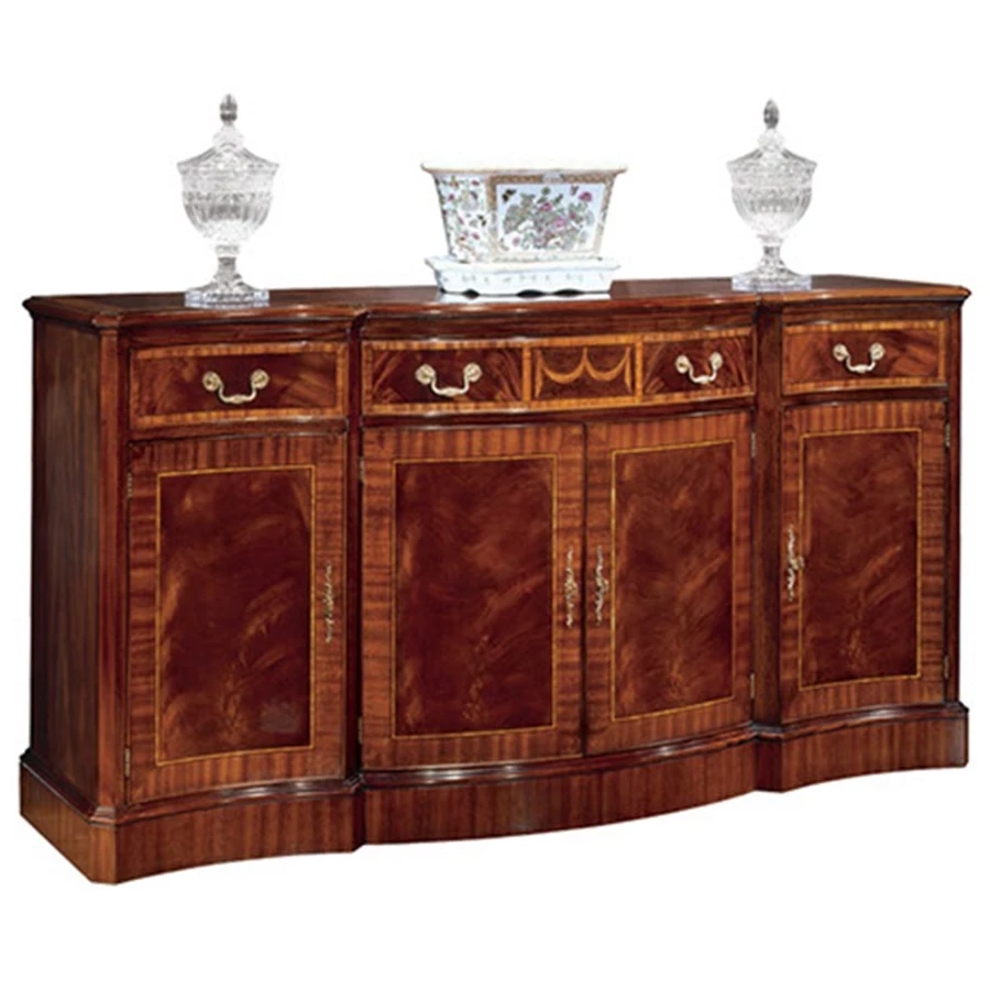 Scully & Scully Mahogany Breakfront Credenza 1 Scully & Scully Mahogany Breakfront Credenza