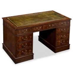 Scully & Scully Mahogany Pedestal Desk