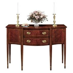 Scully & Scully Mahogany Ribbon Stripe Sideboard
