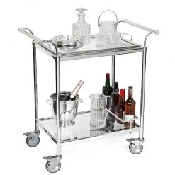 Scully & Scully Silverplated Bar Cart