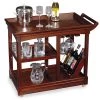 Scully & Scully Mahogany Bar Trolley With Brass Wheels