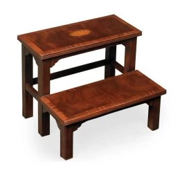 Scully & Scully Swirl Mahogany Bed Steps