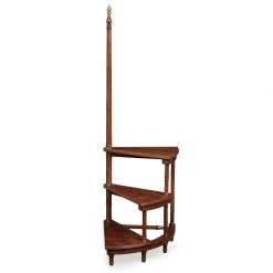 Scully & Scully Mahogany Spiral Library Steps