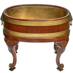 Scully & Scully Mahogany Wine Cooler / Planter