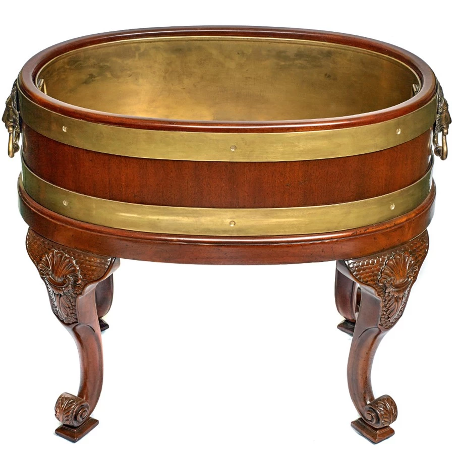 Scully & Scully Mahogany Wine Cooler / Planter 1 Scully & Scully Mahogany Wine Cooler / Planter