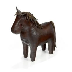 Scully & Scully Leather Horse Footstools