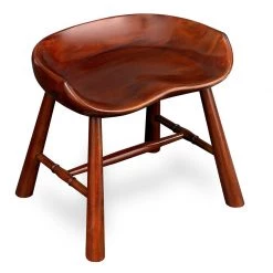 Scully & Scully Mahogany Milking Stool
